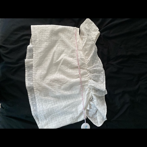 Express White Eyelet Ruffle Top - Picture 4 of 9